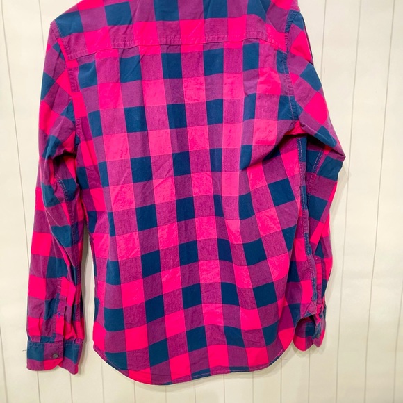 Mens Aeropostale M long sleeve Red plaid flannel shirt - Picture 2 of 4
